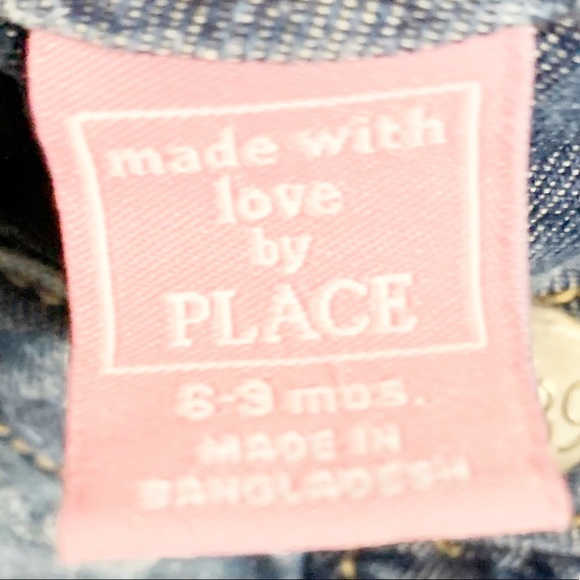 The Children’s Place Color Distressed Jean Jacket Faux Buttons Really Snaps - Picture 8 of 10